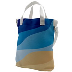 Illustrations Waves Line Rainbow Canvas Messenger Bag