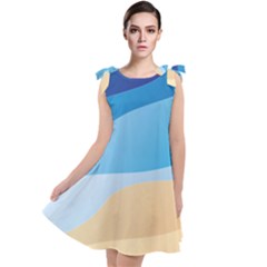 Illustrations Waves Line Rainbow Tie Up Tunic Dress