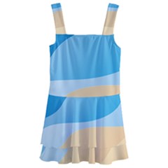 Illustrations Waves Line Rainbow Kids  Layered Skirt Swimsuit by anzea