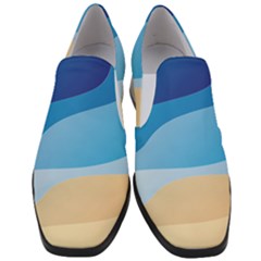 Illustrations Waves Line Rainbow Women Slip On Heel Loafers