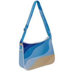 Illustrations Waves Line Rainbow Zip Up Shoulder Bag