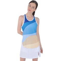 Illustrations Waves Line Rainbow Racer Back Mesh Tank Top by anzea