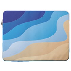 Illustrations Waves Line Rainbow 17  Vertical Laptop Sleeve Case With Pocket