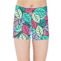 Pattern Leaves Background Nature Kids  Sports Shorts View1