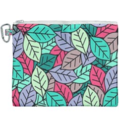 Pattern Leaves Background Nature Canvas Cosmetic Bag (xxxl) by Proyonanggan