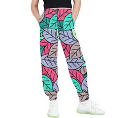 Pattern Leaves Background Nature Kids  Joggers by Proyonanggan