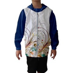 Flower Blau Kids  Hooded Windbreaker