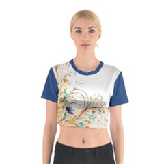 Flower Blau Cotton Crop Top by 2607694c