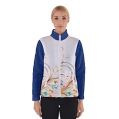 Flower Blau Women s Bomber Jacket