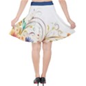 Flower blau Velvet High Waist Skirt View2