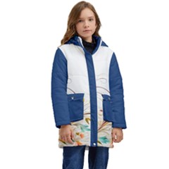 Flower Blau Kids  Hooded Longline Puffer Jacket by 2607694c