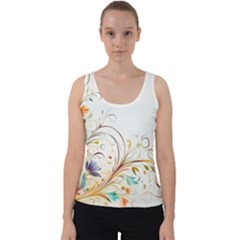 Flower Blau Velvet Tank Top by 2607694c