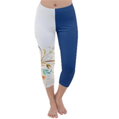 Flower Capri Winter Leggings 