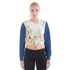 Flower Cropped Sweatshirt