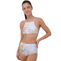 Flower Halter Tankini Set by 2607694c