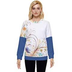 Flower Hidden Pocket Sweatshirt