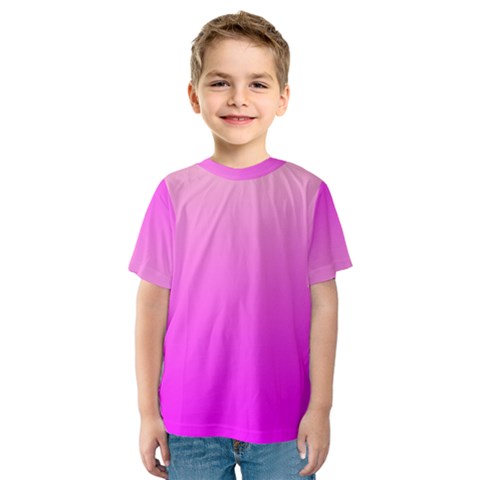 Gradient Pink - Pastel Yellow Pink Rosa Kids  Sport Mesh T-shirt by 2607694c