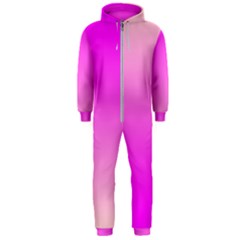 Gradient Pink - Pastel Yellow Pink Rosa Hooded Jumpsuit (men) by 2607694c