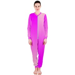 Gradient Pink - Pastel Yellow Pink Rosa Onepiece Jumpsuit (ladies)