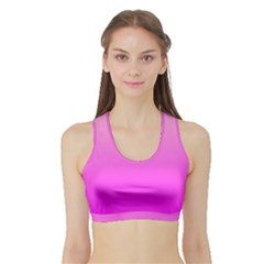 Gradient Pink - Pastel Yellow Pink Rosa Sports Bra With Border by 2607694c