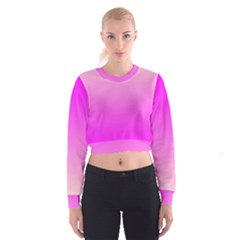 Gradient Pink - Pastel Yellow Pink Rosa Cropped Sweatshirt