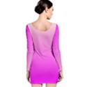 Gradient Pink - Pastel Yellow Pink Rosa Long Sleeve Velvet Bodycon Dress View2