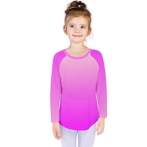 Gradient Pink - Pastel Yellow Pink Rosa Kids  Long Sleeve T-shirt by 2607694c