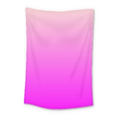 Gradient Pink - Pastel Yellow Pink Rosa Small Tapestry