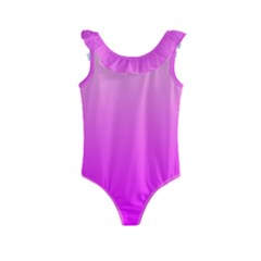 Gradient Pink - Pastel Yellow Pink Rosa Kids  Frill Swimsuit by 2607694c