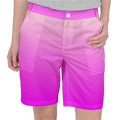 Gradient Pink - Pastel Yellow Pink Rosa Women s Pocket Shorts by 2607694c