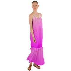 Gradient Pink - Pastel Yellow Pink Rosa Cami Maxi Ruffle Chiffon Dress by 2607694c