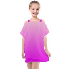 Gradient Pink - Pastel Yellow Pink Rosa Kids  One Piece Chiffon Dress by 2607694c