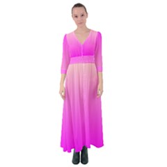 Gradient Pink - Pastel Yellow Pink Rosa Button Up Maxi Dress by 2607694c