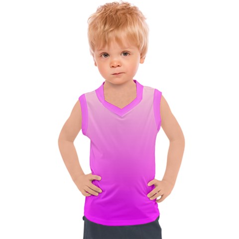 Gradient Pink - Pastel Yellow Pink Rosa Kids  Sport Tank Top by 2607694c