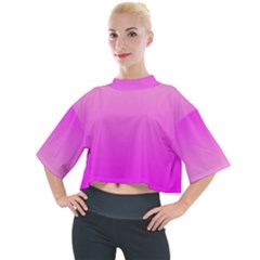 Gradient Pink - Pastel Yellow Pink Rosa Mock Neck T-shirt by 2607694c