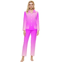 Gradient Pink - Pastel Yellow Pink Rosa Womens  Long Sleeve Velvet Pocket Pajamas Set by 2607694c