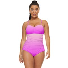 Gradient Pink - Pastel Yellow Pink Rosa Retro Full Coverage Swimsuit by 2607694c