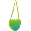 Gradient  green, yellow Heart Shoulder Bag View2