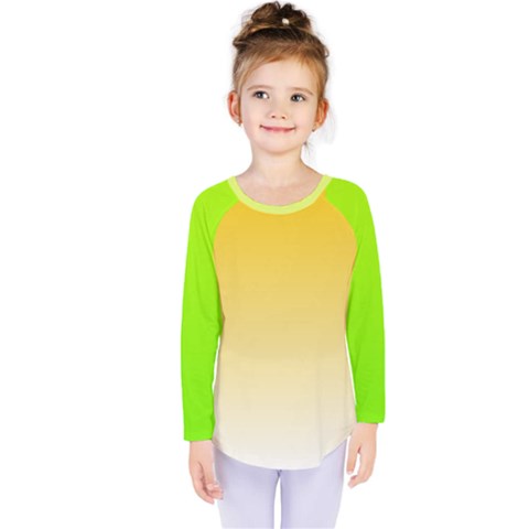 Gradient  Green, Yellow Kids  Long Sleeve T-shirt by 2607694c