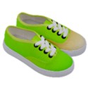 Gradient  green, yellow Kids  Classic Low Top Sneakers View3