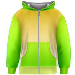 Gradient  Green, Yellow Kids  Zipper Hoodie Without Drawstring by 2607694c