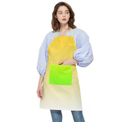 Gradient  Green, Yellow Pocket Apron by 2607694c