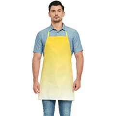 Gradient  Green, Yellow Kitchen Apron by 2607694c