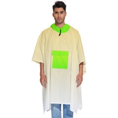 Gradient  Green, Yellow Men s Hooded Rain Ponchos by 2607694c