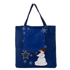 Snowman Grocery Tote Bag