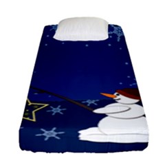 Snowman Fitted Sheet (single Size)