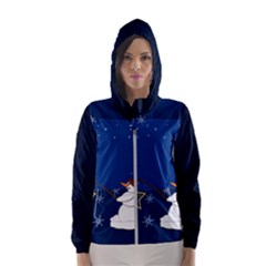 Snowman Women s Hooded Windbreaker