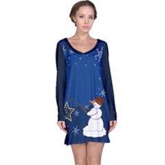 Snowman Long Sleeve Nightdress