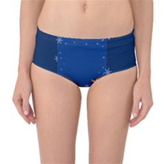 Snowman Mid-waist Bikini Bottoms