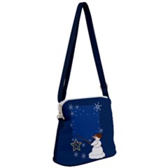 Snowman Zipper Messenger Bag